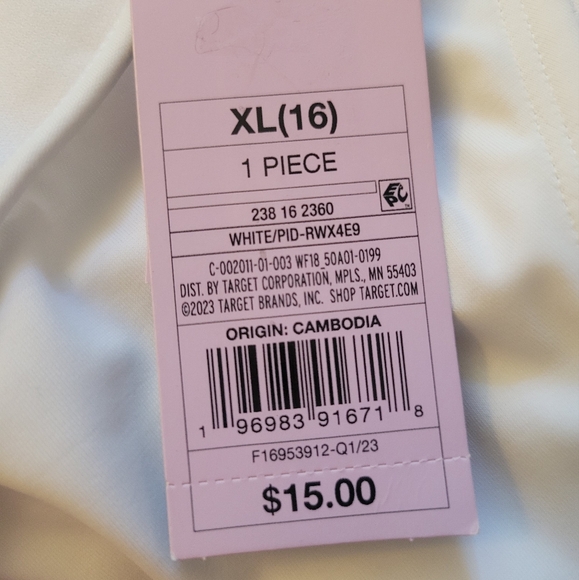 NWT Wild Fable White Low Rise Ultra High Leg Cheeky Bikini Bottom White XL - Picture 8 of 8